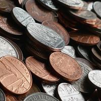 silver and copper round coins 